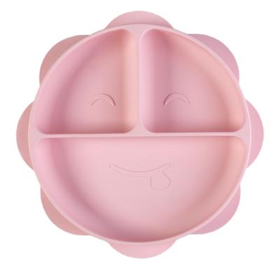 China Wholesale Modern Silicone Baby Dish With Suction Feeding Place Mat Set Toddlers Non-slip Food Baby Feeding Dish For Kids for sale