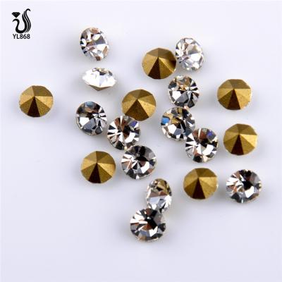 China YALI Round Shape Fashion Crystal Pointback Point Back Rhinestones for sale