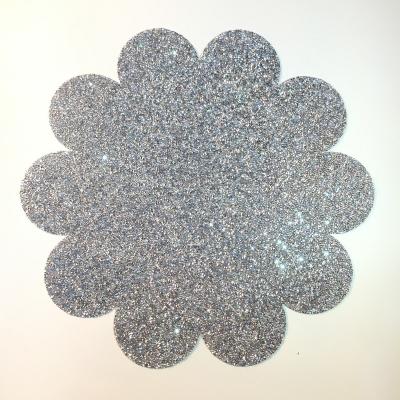 China Sustainable Flower Shaped Rhinestone Place Mat Table Place Mat For Christmas Decoration for sale