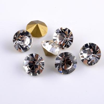 China Wholesale Non-Hot Fix Pointback Glitter Crystal Glass Stone for sale