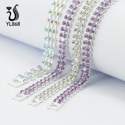 China Underwear Crystal Shoulder Strap Claw Chain Camisole Rhinestone Bra for sale