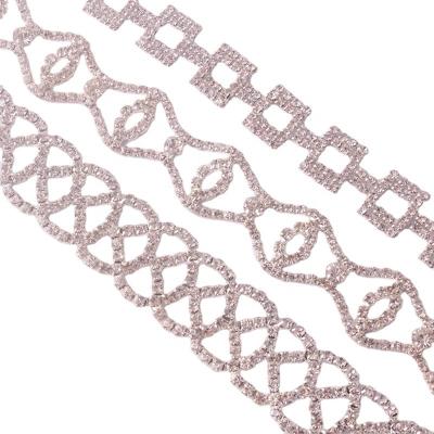 China High Fashion Crystal Rhinestone Metal Chain Belts from Pointback for Bridal Main Decoration for sale