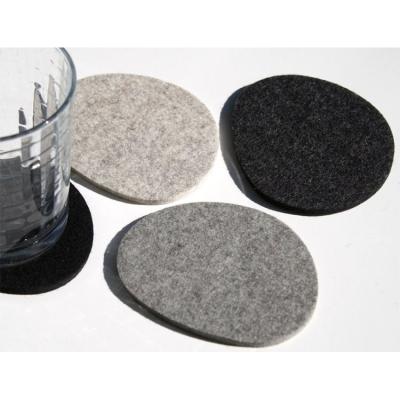 China Felt Round 100% Viable Coaster Wool Felt Set of Two or Set of Four Multiple Colors for sale