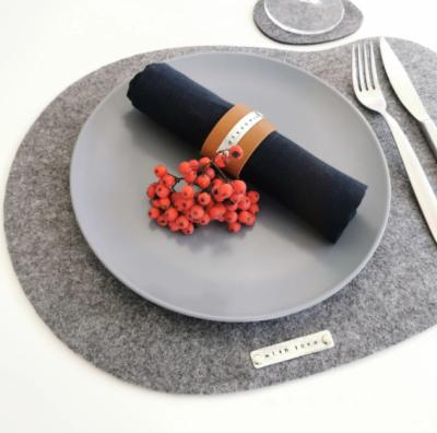 China Sustainable Fair Trade Handmade Eco Felt Table Mat Placemat Set Felt for sale