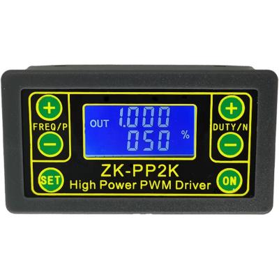 China ZK-PP2k Signal Generator Pwm 8a Dual Mode Pwm LCD Pulse Frequency Duty Cycle Adjustable Module 79mm*43mm*30mm for sale