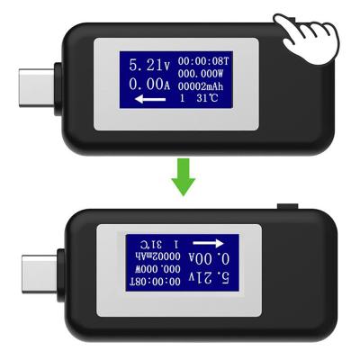 China Black USB Multifunction Detector Test Machine DC Voltage DC Digital Voltmeter Ammeter Bidirectional Display 0-99999mAh for sale