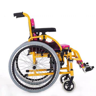 China Aluminum alloy tube pink cartoon seat cute soft safety wheelchairs for cerebral palsy children for sale