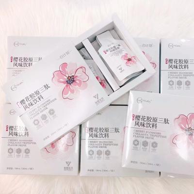 China Plant Nourishing Natural Fruit Drink For Against Melanin Beauty Cherry Blossom Collagen Tripeptide Flavor Drink for sale