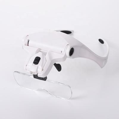 China Repairing 2 LED PORT MAGNIFIER (1x 1.5x 2x 2.5x 3.5x) EYE HELMET GLASS for sale