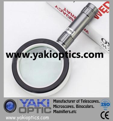 China NEW PRODUCT in glass! ! High magnification magnifier with 10 LED light and large lense for sale