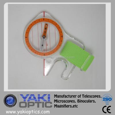 China Pocket Thumb Acrylic High Accuracy Compass For Orienteering Thumb Compass For Navigator for sale