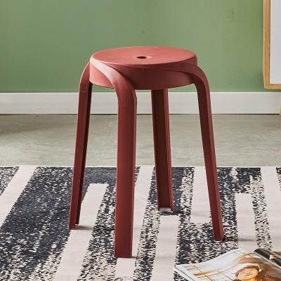 China Whole Dining Room Cheap Commercial Chairs Furniture Storage Stackable Plastic Round Stool for sale