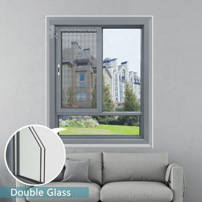 China Magnetic Screen Aluminum Sliding Windows With Double Glass For Sale for sale