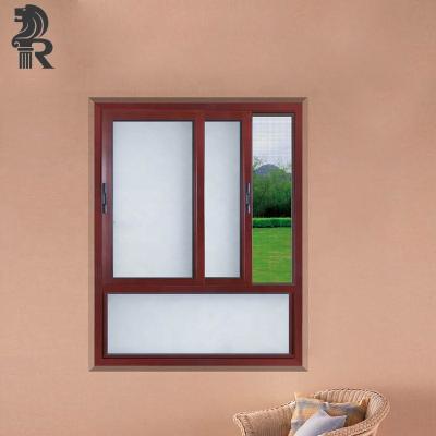 China Folding Screen Security Low-E Hung House Glass Windows Rotate Slide Aluminum 3 Track Aluminum Windows for sale