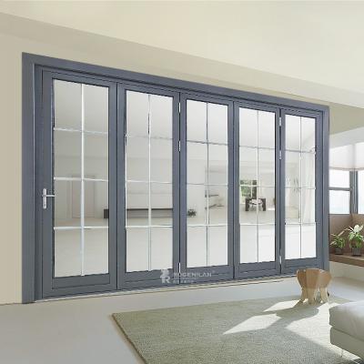 China Modern Aluminum 75# Patio Door Folding Cabinet Door Folding Glass Folding Door for sale