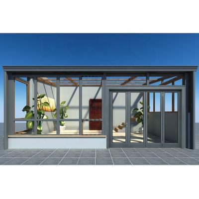 China Modern customized aluminum lowes sunrooms houses for garden for sale