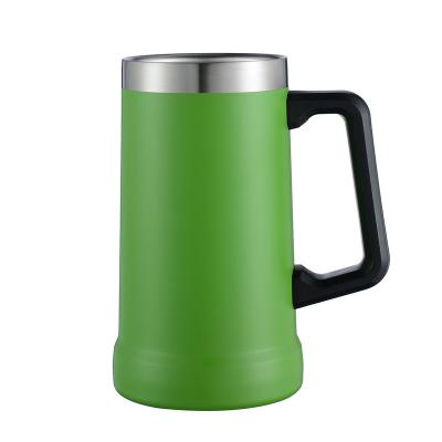 China 2022 Amazon Double Wall Stainless Steel Sustainable High Quality Brazilian Beer Mug 709ml With Handle for sale