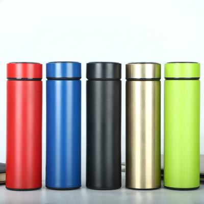 China PORTABLE can be selection 17Oz multi-color intelligent temperature measurement stainless steel vacuum insulated water bottle for sale