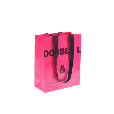 China Good Quality Recyclable Multi-size Different Colors Customized Paper Gift Bag Flat Bottom White Eco Friendly Handle Shopping Bag for sale