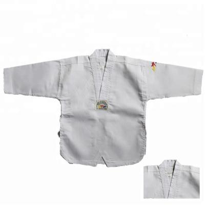 China 100% preshrunk logo cotton twill fabric karate uniform martial arts jiu gi karate uniform custom judo uniforms for sale