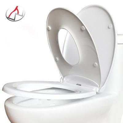 China Slow-end toilet seats 2 in 1 round family pp plastic toilet seat cover 3pieces for sale