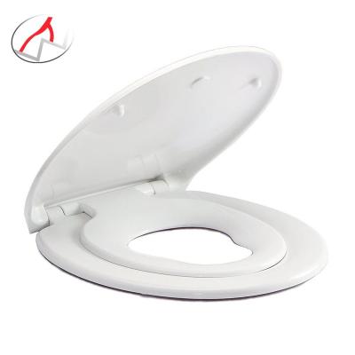 China Hot Selling Slow-end Toilet Seats Standard Round Oblong Oval White Duroplast 3 in 1 Urea Family Toilet Seat Cover for sale