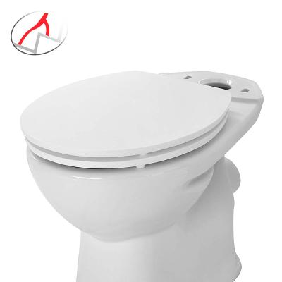 China Slow-end Toilet Seats Wood White Toilet Seats Ivory White Molded MDF Soft Metal Narrow Hinge for sale