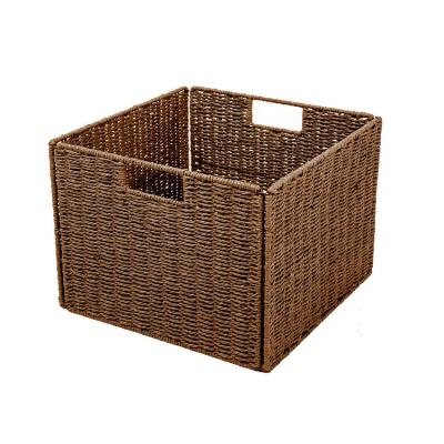 China Wholesale Natural Brown Viable Storage Basket Foldable Toy Storage Basket Set Of 4 for sale