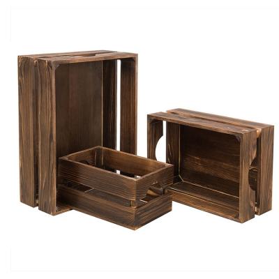 China China Best Selling Natural Craft Wooden Crates Storage Box For Wine Crate Miscellaneous Wood for sale