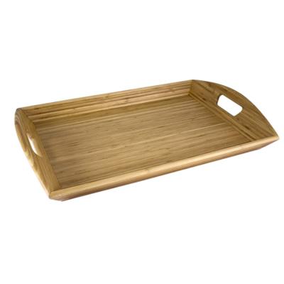 China Wholesale Natural Eco-friendly Rectangle Food Bowl Tray For Carrying Food And Drinks Bamboo Wooden Trays for sale