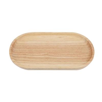 China Eco-friendly Natural Wooden Oval Wooden Craft Trays Easy To Clean Wooden Kitchen Tray For Hotel for sale