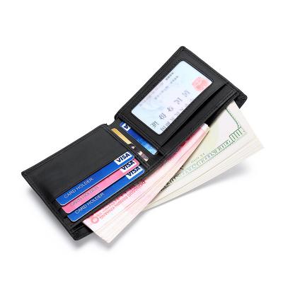 China Wholesale Waterproof Short Men's Wallet With Credit Card Holder Coin Pocket Genuine Leather Wallets for sale