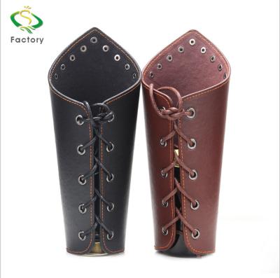 China New simple wide personality punk hand punk men's wide leather bracelet for sale