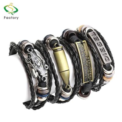 China Fashionable Wholesale Women PU Button Clasp Wrap Hot Selling Genuine Leather Snap Bracelet for sale