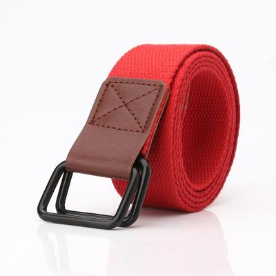 China Hot popular new trend women and men canvas belt alloy buckle casual unisex sports high quality daily use flexible for sale