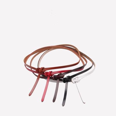 China High-quality new popular genuine leather belt for women High-quantity female colorful casual belts hot ladies dress knotted decoration for sale