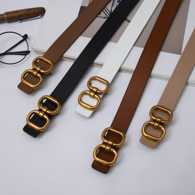 China New Next High Quality Fashion Women Leather Belt For Female Alloy Butterfly Buckles Belt Soft Diary Used Small for sale