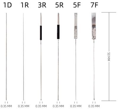 China Permanent Sterilized Disposable Normal Permanent Makeup Needles Tattoo Needles For Eyebrow for sale