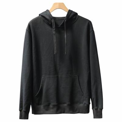 China Custom Custom Made Soft Plain Black Hooded Sweatshirt Anti-Shrink Men/Women Crewneck Oversized Hoodies for sale