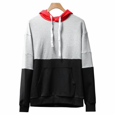 China Contrast Color Anti Shrink Custom Crewneck Quilting Two Tone Hoodies Sweatshirt With Kangaroo Pockets for sale