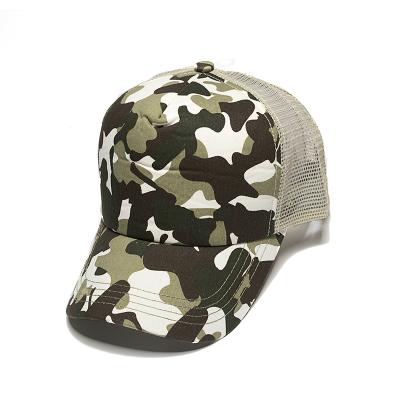 China COMMON High Quality Plain Mesh Cotton Twill Camouflage Moss Hat Digital Trucker Hat for sale