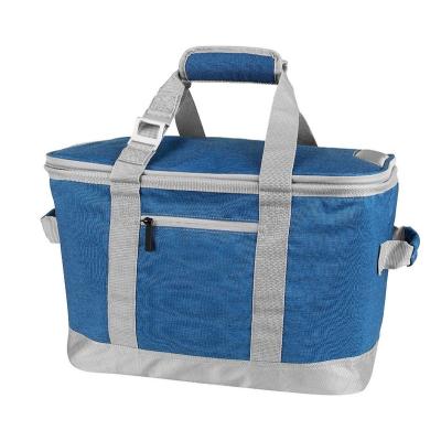 China Large Zipper Closure Collapsible Picnic Food Delivery Foldable Insulated Cooler Bag for sale