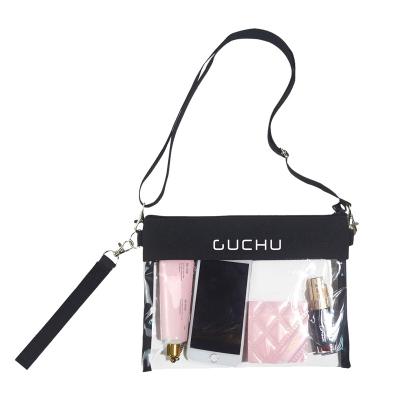 China Folding Clear Transparent PVC TPU Plastic With Custom Logo Shoulder Bag For Women for sale