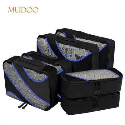 China 6 Sets Eco - Friendly Travel Organizer Tote Cubes Travel Bag Organizer Set for sale