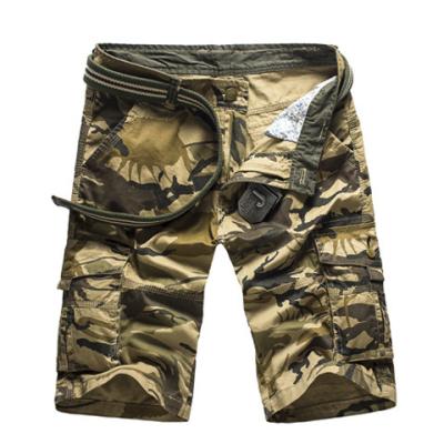 China New Style Casual Loose Military Camouflage Pure Cotton Daily Fifth Minutes Anti-Wrinkle Cotton Cargo Custom Men's Pants Custom Made Pants for sale