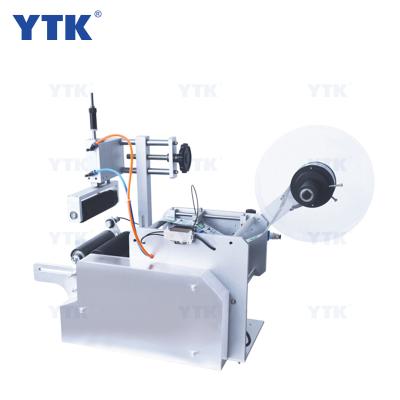 China Semi-automatic Round Bottle Pneumatic Applicator Food YTK Wine Sticker Labeling Printing Machines with Date Coder for sale