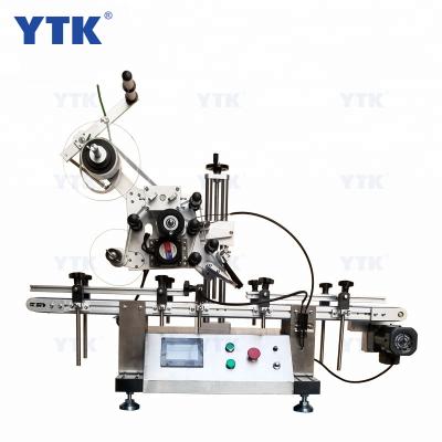 China Food YTK-160(D) automatic square table top flat surface bottle labeling machine with PLC controller for sale