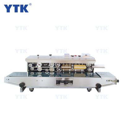 China YTK-FR1000W Food Ink Automatic Printing Continuous Heat Tape Bag Sealing Machine For Plastic Bags for sale