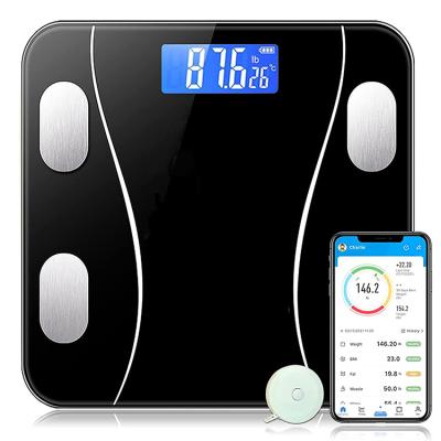 China Smart Fat Glass Human Body Scales Waterproof Digital Glass Portable Electronic Weighing Scales for sale