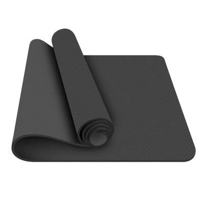 China Line Logo Tape Strap Yoga Mat 6mm Exercise Yoga Posture Yoga Posture Custom Made Eco Friendly Carrying Mat for sale